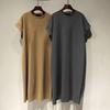 Short-sleeved t-shirt skirt women's summer Korean loose and thin large size casual medium and long knee flying sleeve dress tide