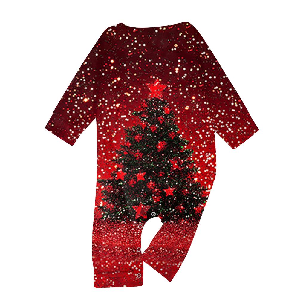 Christmas Print Family Outfit Long Sleeve Top + Pants Set Family Outfit