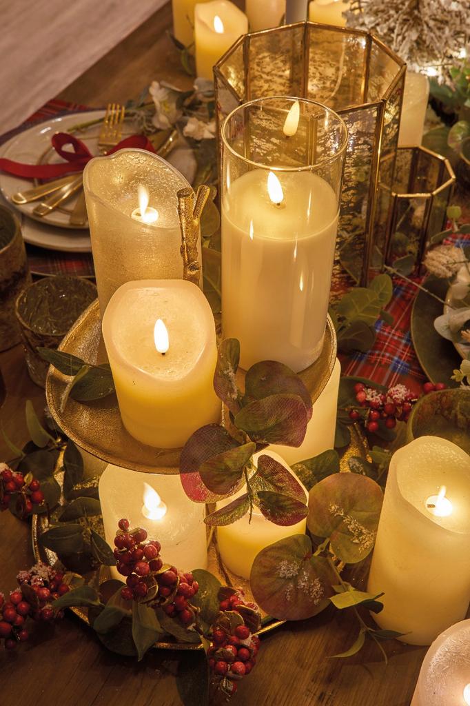Led Decorative Candle In Glass