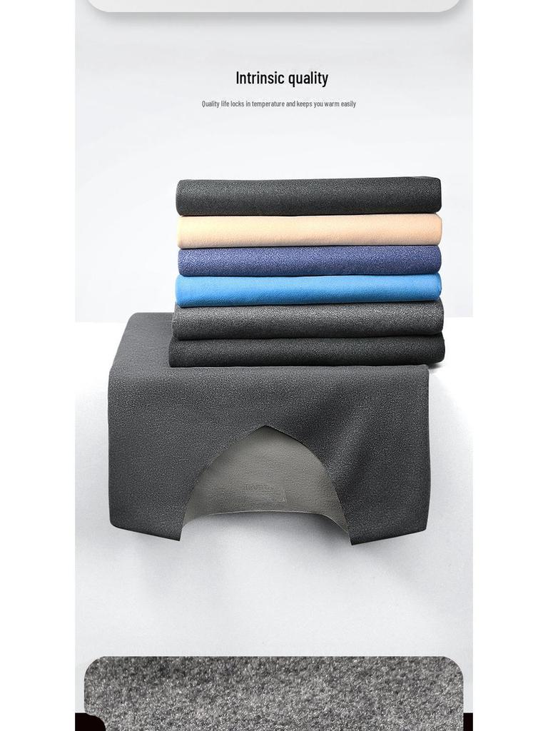 Men's & Boys' Seamless Thermal Top with Velvet Lining - Thickened Cold-Proof Base Layer for Autumn/Winter