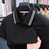 Мужская футболка с коротким рукавом Business Casual Дышащая с воротником-поло Свободный крой Универсальный топ