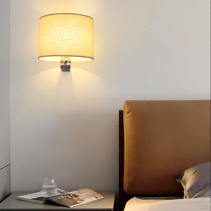 Новый отель прикроватная лампа лампа для чтения в китайском стиле гостиная спальня коридор лестница настенный светильник теплый тканевый чехол настенный светильник