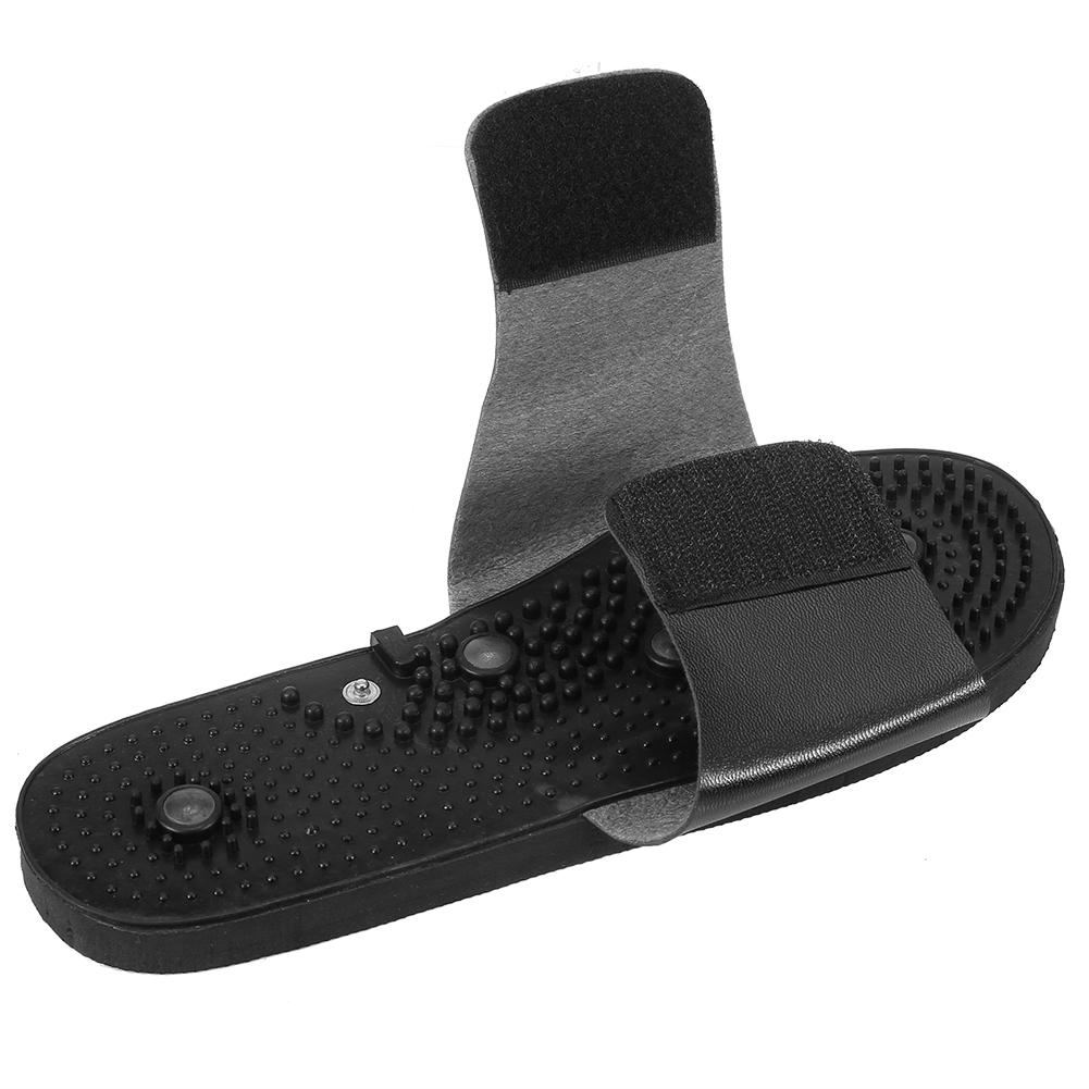 1 Pair Pulse Acupuncture Therapy Dual Electrode Tens Massage Slippers for Electrical Stimulator