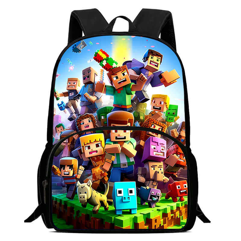 Детский рюкзак с принтом Minecraft для начальной школы