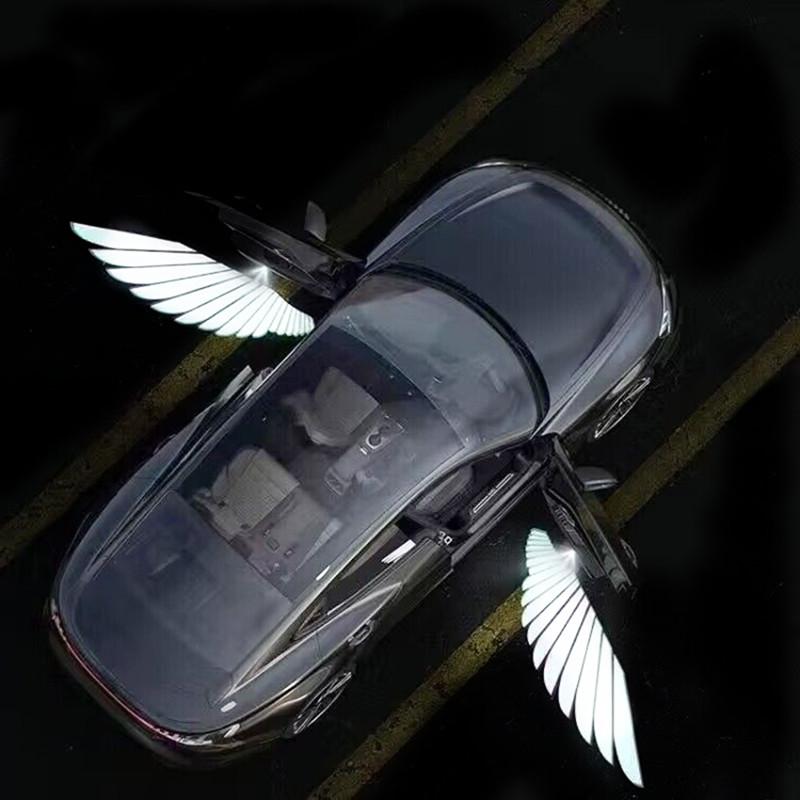2Pcs LED Logo Car Door Light For Citroen DS DS3 2015-2024 Projector Emblem Sticker Accessories