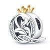 Шармы Plata De Leyfit Pan Оригинальные Браслеты 26 Букв Английский Алфавит Бусины Подвеска Светлячок Diy Изготовление Украшений