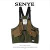 Spring Summer Mountain Workwear Vest, Men'S Outdoor Multi Pocket Functional Style Tactical Fishing Vest, American Retro Jacket