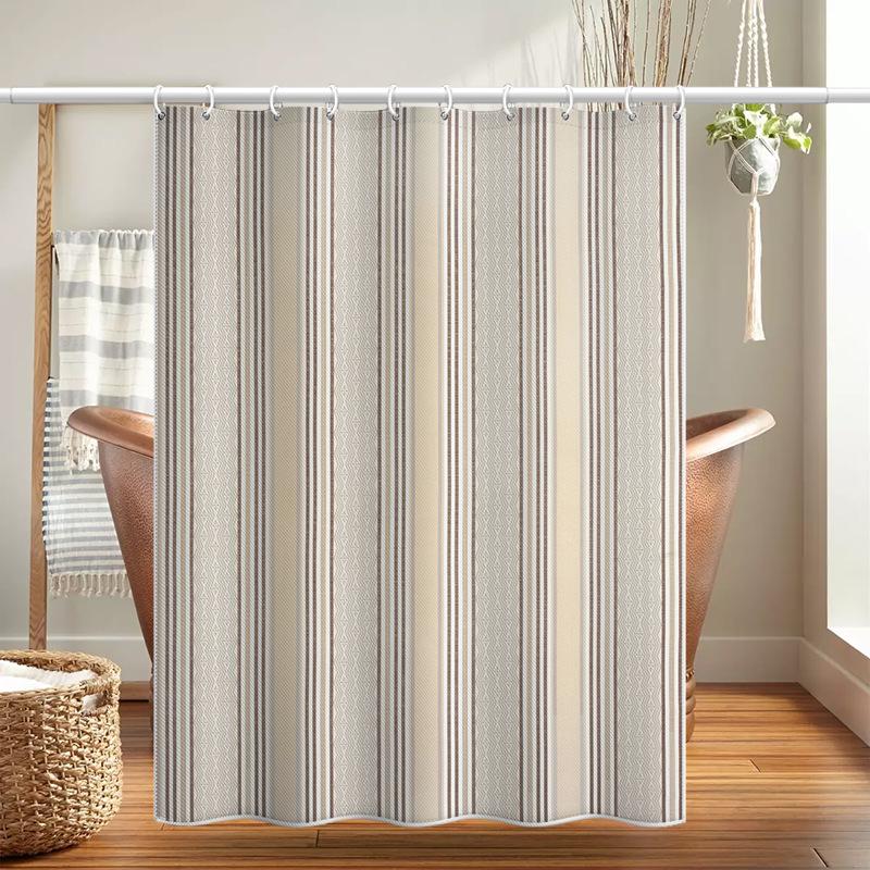 Bathroom Thickened Waterproof Curtain Mildew Proof Shower Curtain Shower Partition Curtain Shower Curtain Bathroom Curtain Free Perforation