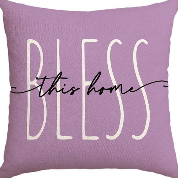 Растение и Цветок Льняная Наволочка Фиолетовая Лаванда С Принтом Подушка Чехол Наволочка Дом Диван