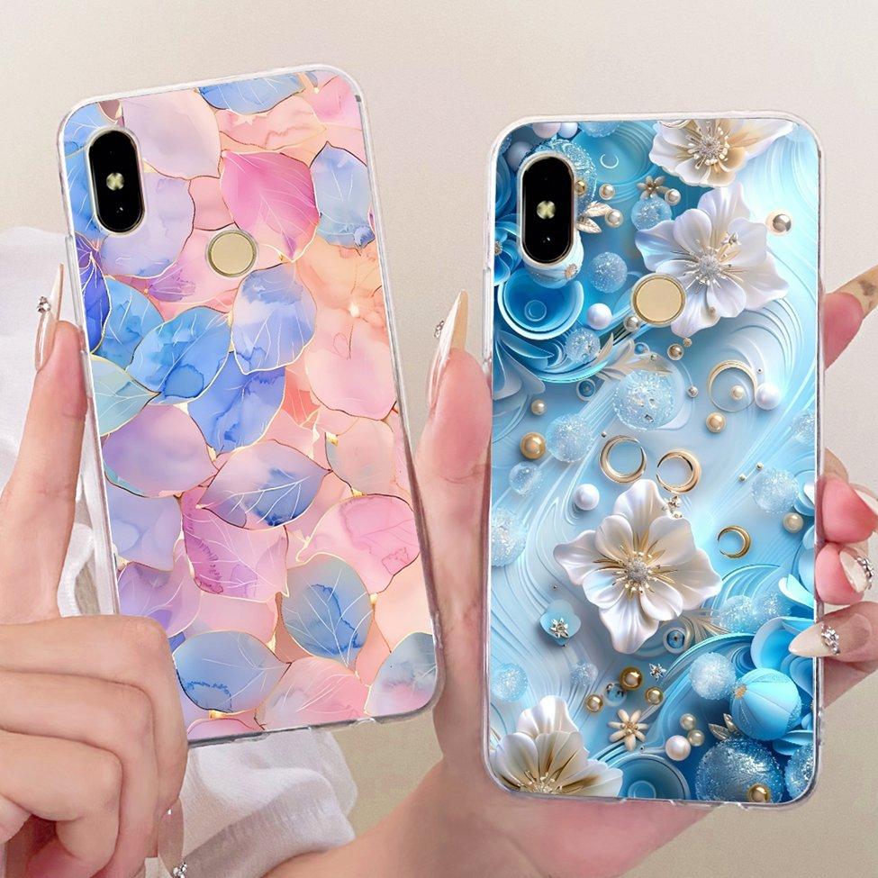 Cover For Redmi S2 Case Y2 Transparent Cute Cat Fashion Butterfly Funny Painted Casing For Redmi Y2 M1803E6G M1803E6H M1803E6I