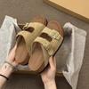 Muffin Platform Slippers Women's Summer Wear Ins Tide 2025 New Retro with Skirt Height-increasing Birkencool Slippers