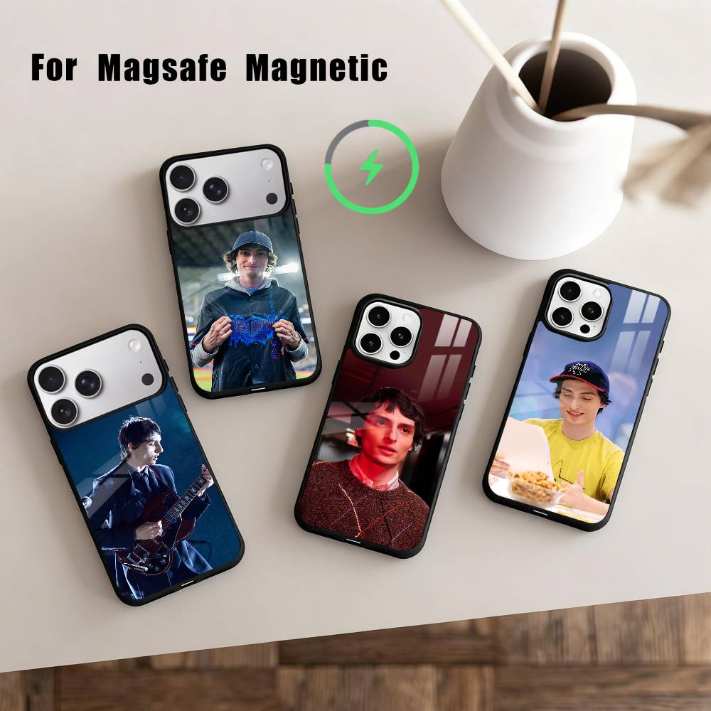 Чехол для телефона F-Finn W-Wolfhard Actor для iPhone17,16,15,14,13,12,11 Plus,Pro Max Магнитный Для Magsafe Беспроводная зарядка