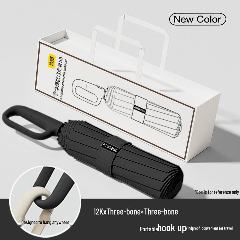 Мужской быстросохнущий ветрозащитный автоматический зонт с защитой от УФ для солнца/дождя