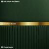 Velvet-Feel Storage Ottoman - Green