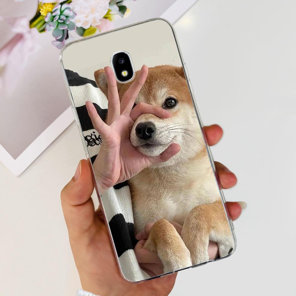 Чехол для Samsung J3 J5 J7 2017 Чехол Милый Мультяшный Кот Модные Цветы Задняя Крышка Для Samsung Galaxy J7 2017 Чехол для Телефона