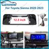 12.3 Inch Car Frame Fascia Adapter Canbus Box Decoder Android Radio Audio Dash Fitting Panel Kit For Toyota Sienna 2020-2023