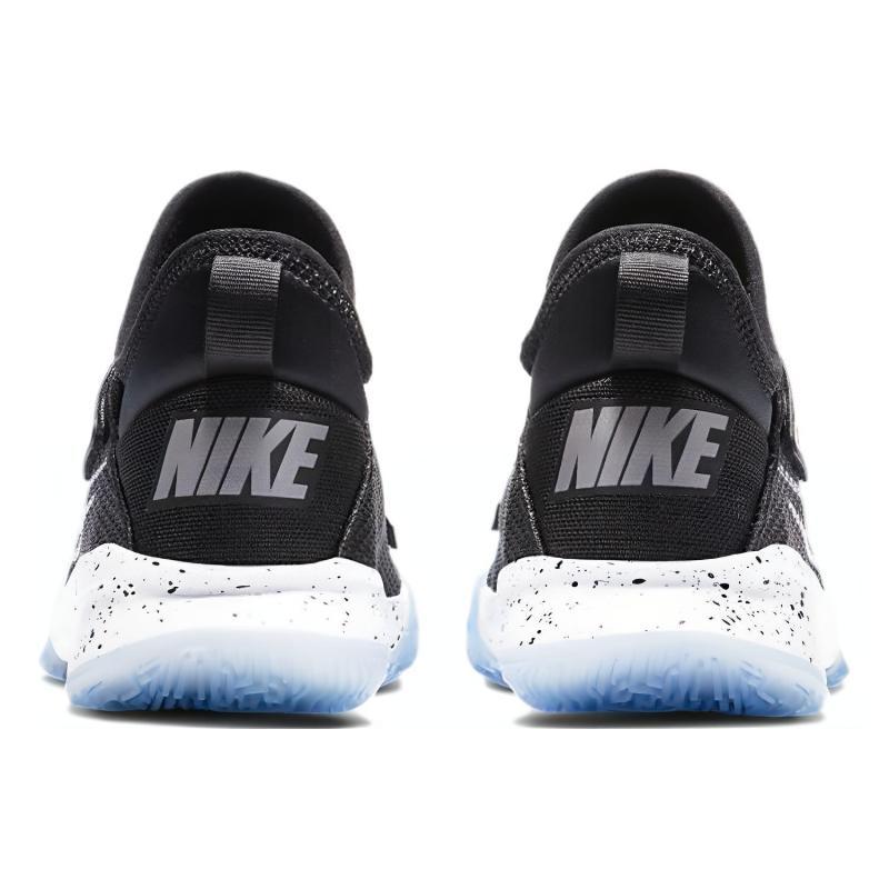 Nike GS Slip Resistant Cushioning Abrasion Resistant Low Top Children's Basketball Shoes Black White Kids' Sneakers CK0787-001