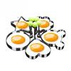 5pcs Egg Mold Ring Stainless Steel Round/Heart/Flower/Five-Pointed Star and Mickey Mouse Shaped Egg Mold Ring Kitchen Utensil