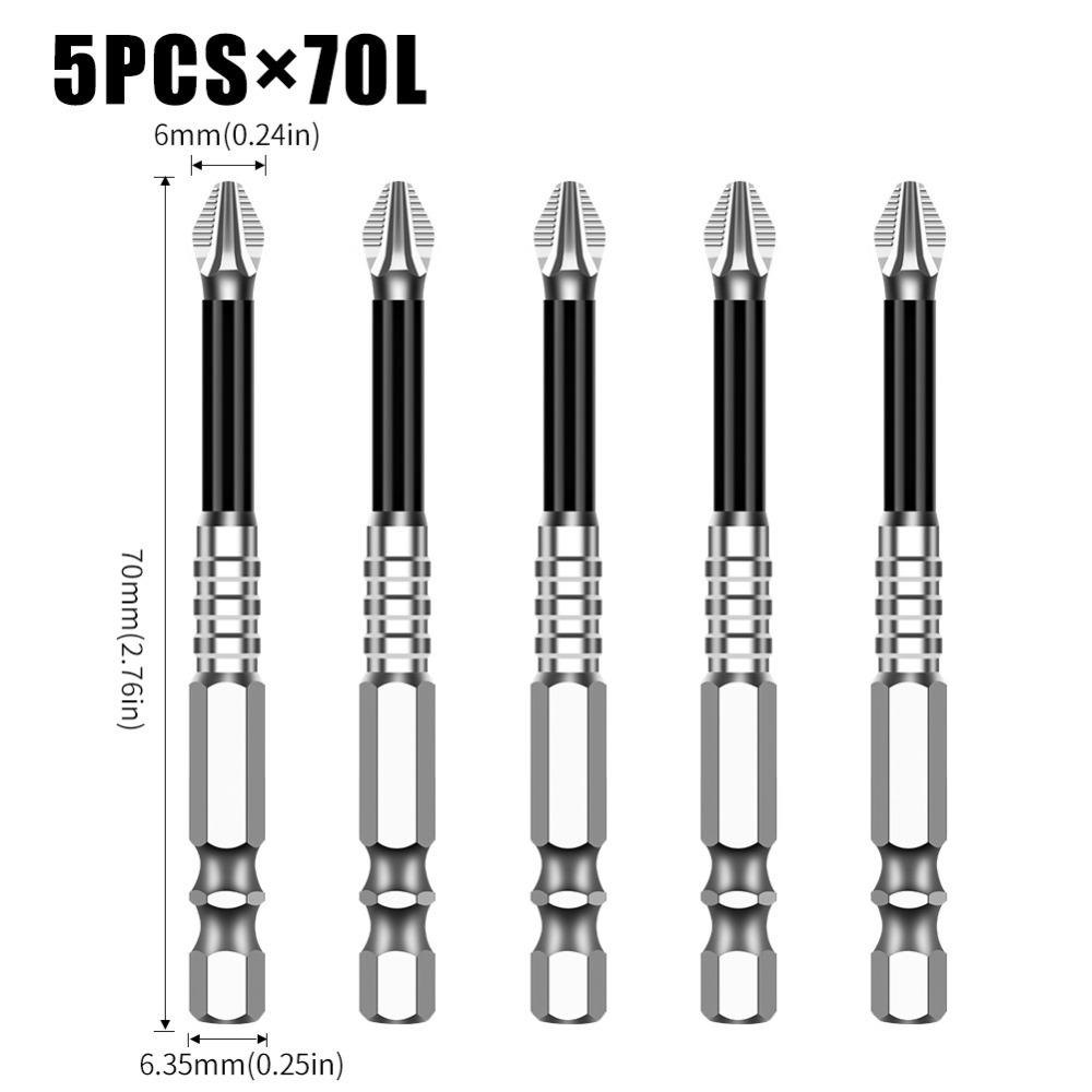 K5 Нескользящая ударная крестовая бита S2 сплав крестовая сверлильная бита портативная бита-драйвер