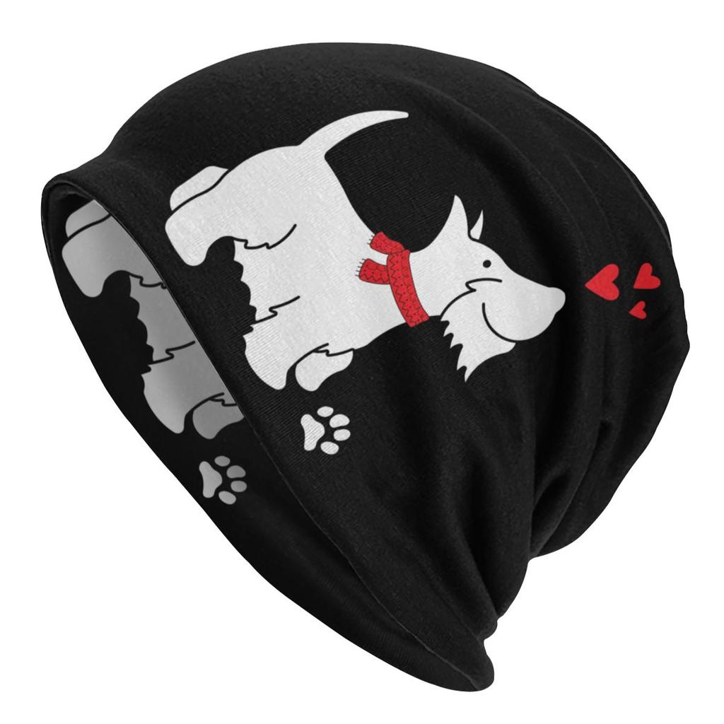 Шапка-бини Scotties, вязаные шапки для женщин, унисекс, модные теплые зимние шапки для собак шотландского терьера Skullies, шапки для катания на лыжах