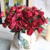 8 Head DIY Decor Vintage Wedding Artificial Flowers  Silk Peony  Rose Bouquet Party Decoration
