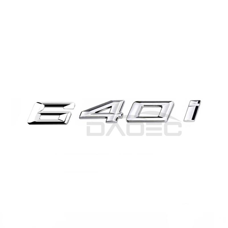 Car 3D ABS Trunk Letters Logo Badge Emblem Styling Decals Sticker For BMW 6 Series 630i 640i 645i 650i E63 E64 F06 F12 F13 G32