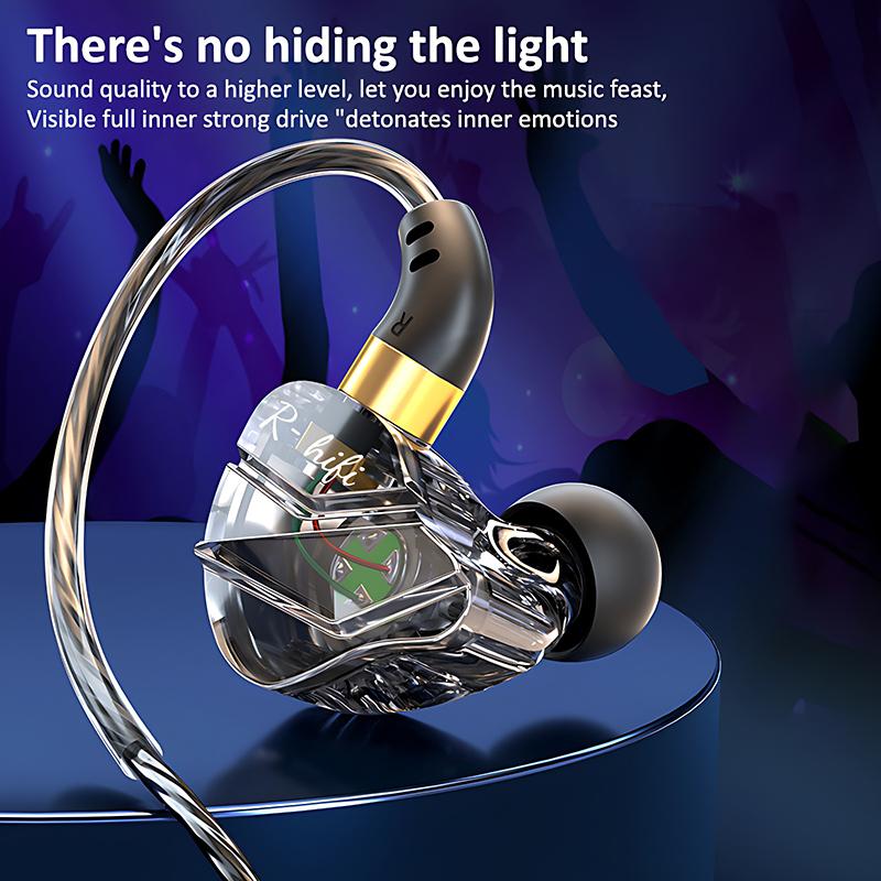 VAORLO Оригинальные проводные наушники 9D HIFI с мощными басами и микрофоном для спорта, игр и музыки