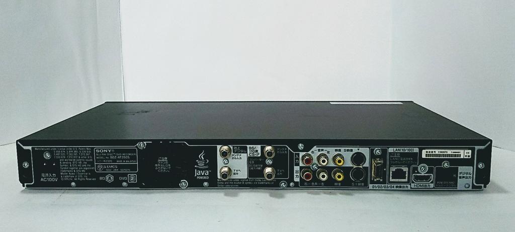 SONY 500GB Recorder 1-Tuner Blu-ray BDZ-AT350S