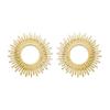 [R3600] - Gold Plated 'Cleopatra' Earrings (Sun) - 15mm