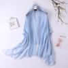 Новый простой длинный и тонкий шифоновый солнцезащитный платок весна-осень однотонный шарф конфетного цвета пляжное полотенце