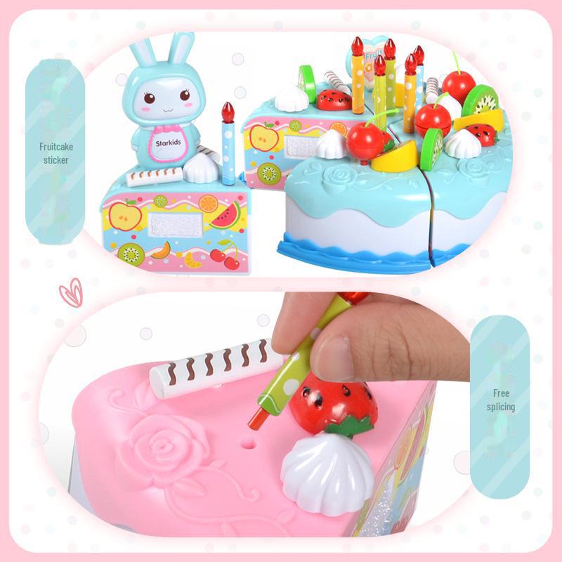 Детский игровой набор для нарезки торта и фруктов — забавные кухонные игрушки для детей 3 лет
