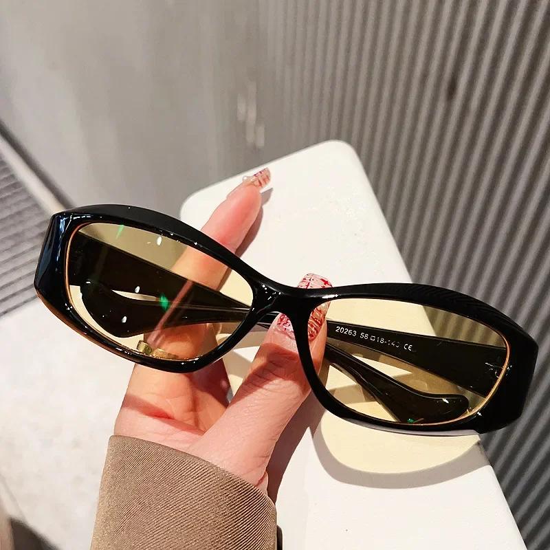 Модные спортивные солнцезащитные очки Y2K UV400 Маленькая оправа Унисекс Модные очки для велоспорта Защита от солнца для улицы