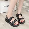 Fashion Summer Women Sandals Fashion Open-toe Buckle Strap Flat Bottom Casual Sandales Females Platform Middle Heel Ladies Sandalias