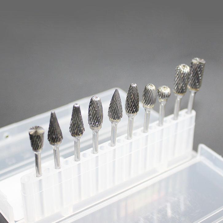 10pcs/box Tungsten Steel Dental Carbide Burs Lab Burs Tooth Drill Dental Lab Materials