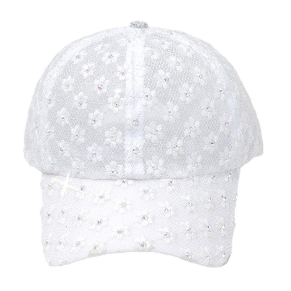 Lightweight Summer Baseball Cap Flower Embroidery Outdoor Sun Hat Female Fashion