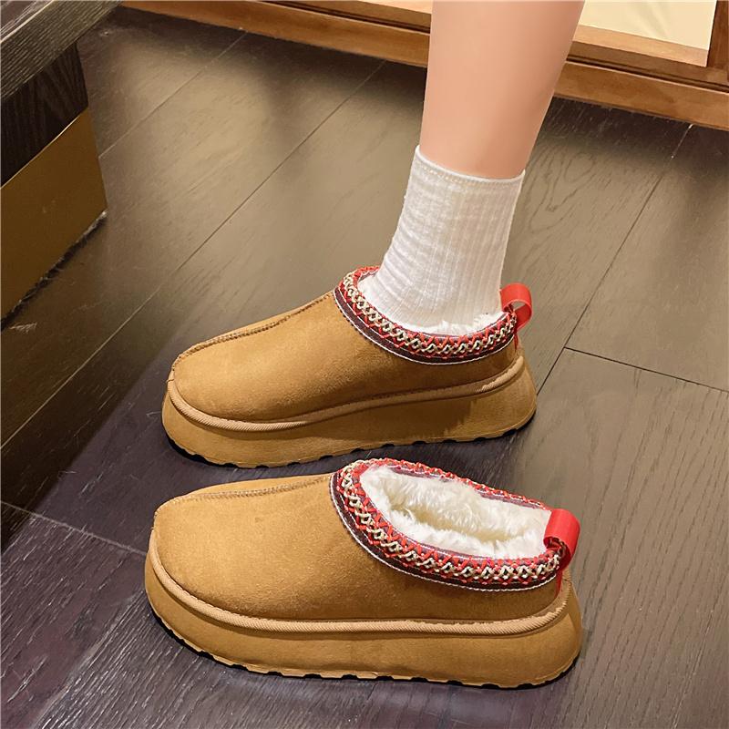 TUINANLE Winter Snow Boots Women Non-slip Boots Warm Plush Thick Cotton Shoes Plus Size 35-43