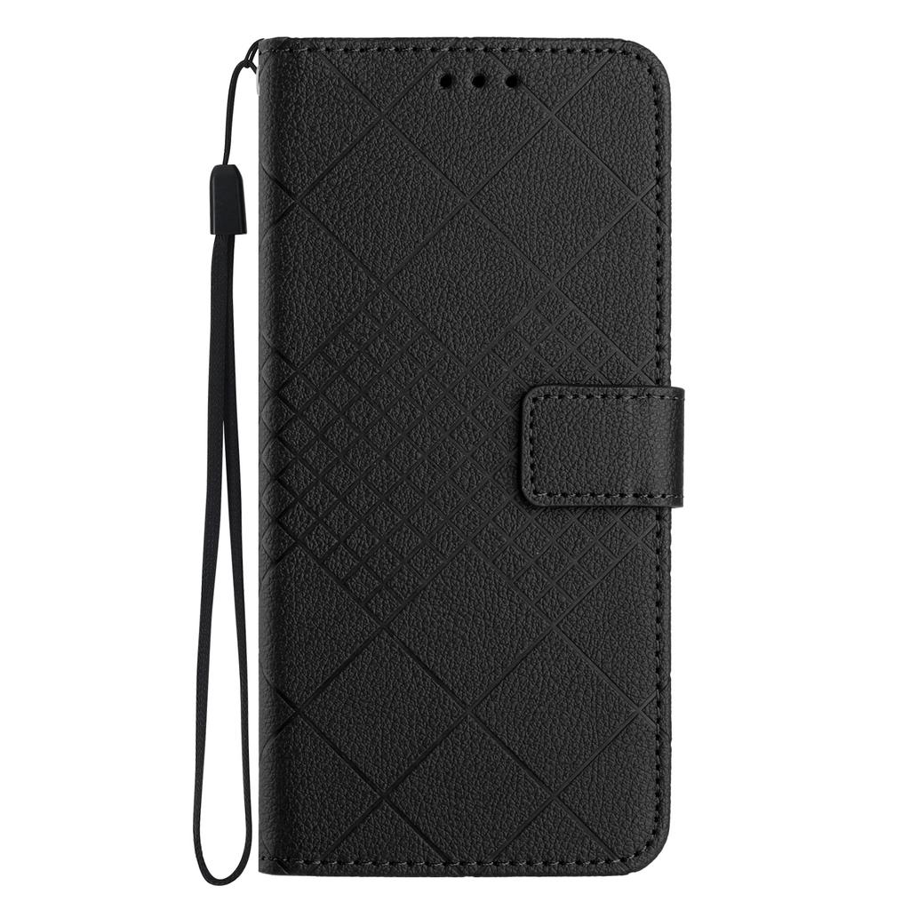 HT06 For Realme 12 4G/12+ 5G Case Rhombus Litchi Texture Wallet Leather Phone Cover