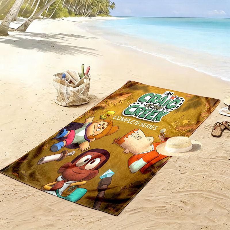 Creek Tribe Print Beach Towel, Large Soft Quick Dry Towel for Beach Camping Swimming