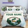 Custom Name,Minnesota Wild Pattern Bedding Home Decoration Birthday Gift ( 1 duvet cover + 2 pillowcase, without core),fan merchandise.