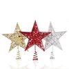 Christmas Pentagram Iron Ornament Tree Top Star Sequin Stand Pentagram Christmas Decoration Supplies