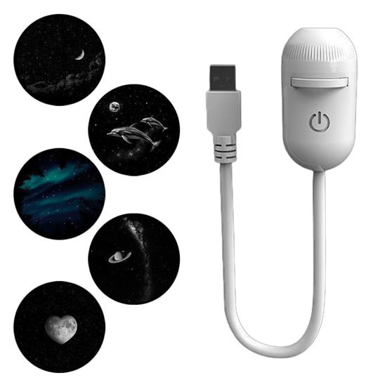 Проектор Звездного Неба Лампа с Сенсорным Управлением Ночник с Регулируемой Яркостью USB Портативный 2-в-1 Светодиодный Ночник для Детской Спальни Автомобиля