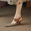 Мода 2024 Новые летние сандалии Сандалии на тонком каблуке Повседневные французские сандалии-лодочки на высоком каблуке для женщин Zapatos De Mujer Стилет