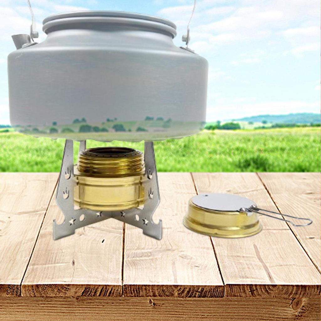 Спиртовая печь Camp Sturdy Mini с подставкой из нержавеющей стали для рыбалки