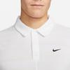 Nike Мужские рубашки-поло Белый воротник-поло Умеренный прямой крой DV7907-100