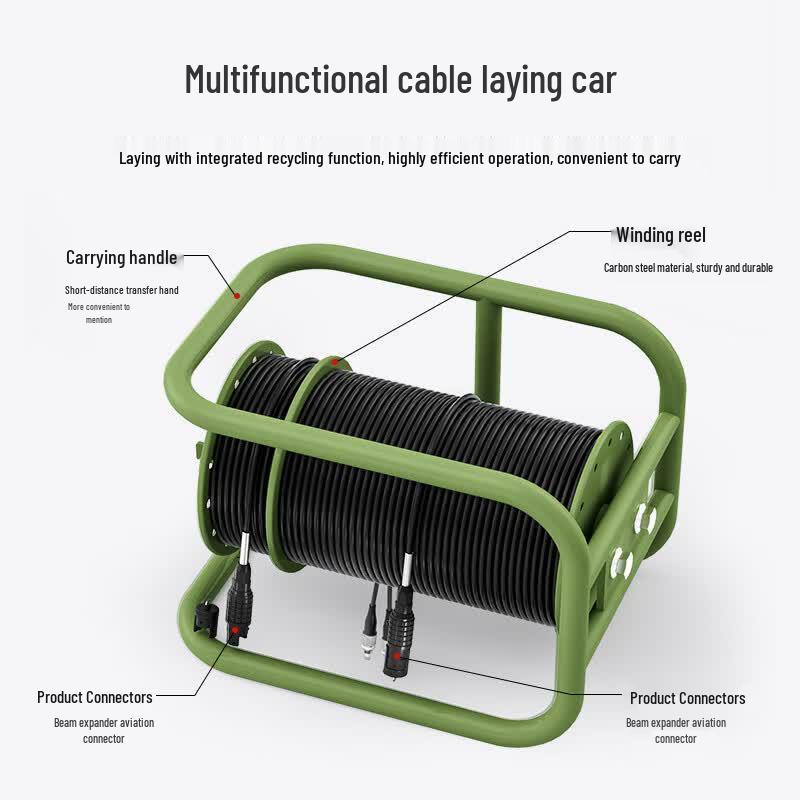 TPU Reinforced Outdoor Emergency Fiber Optic Cable with Reel