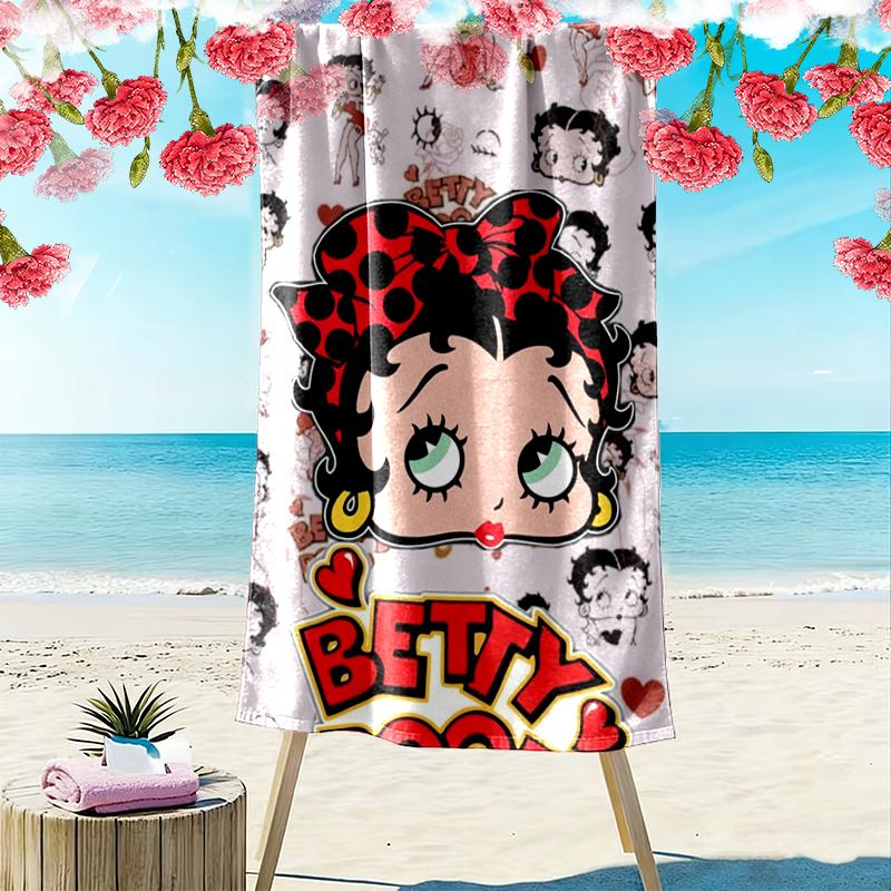 betty boop Beach Towel, Large Soft Quick Dry Towel for Beach Camping Swimming