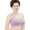 LangSha Middle-Aged And Elderly Women's Bra, Mom Underwear, Wireless Large Size Vest-Style Bra, Lift And Gather, Thin Summer Style