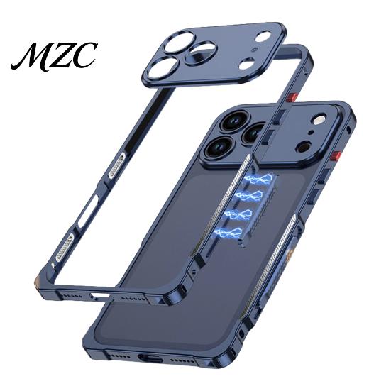 Scratch Resistant Camera Shield Metal Case for IPhone 18 Pro And Max, Slim Thin Magnetic Shockproof Bumper Cooling Frame with Detachable Lens