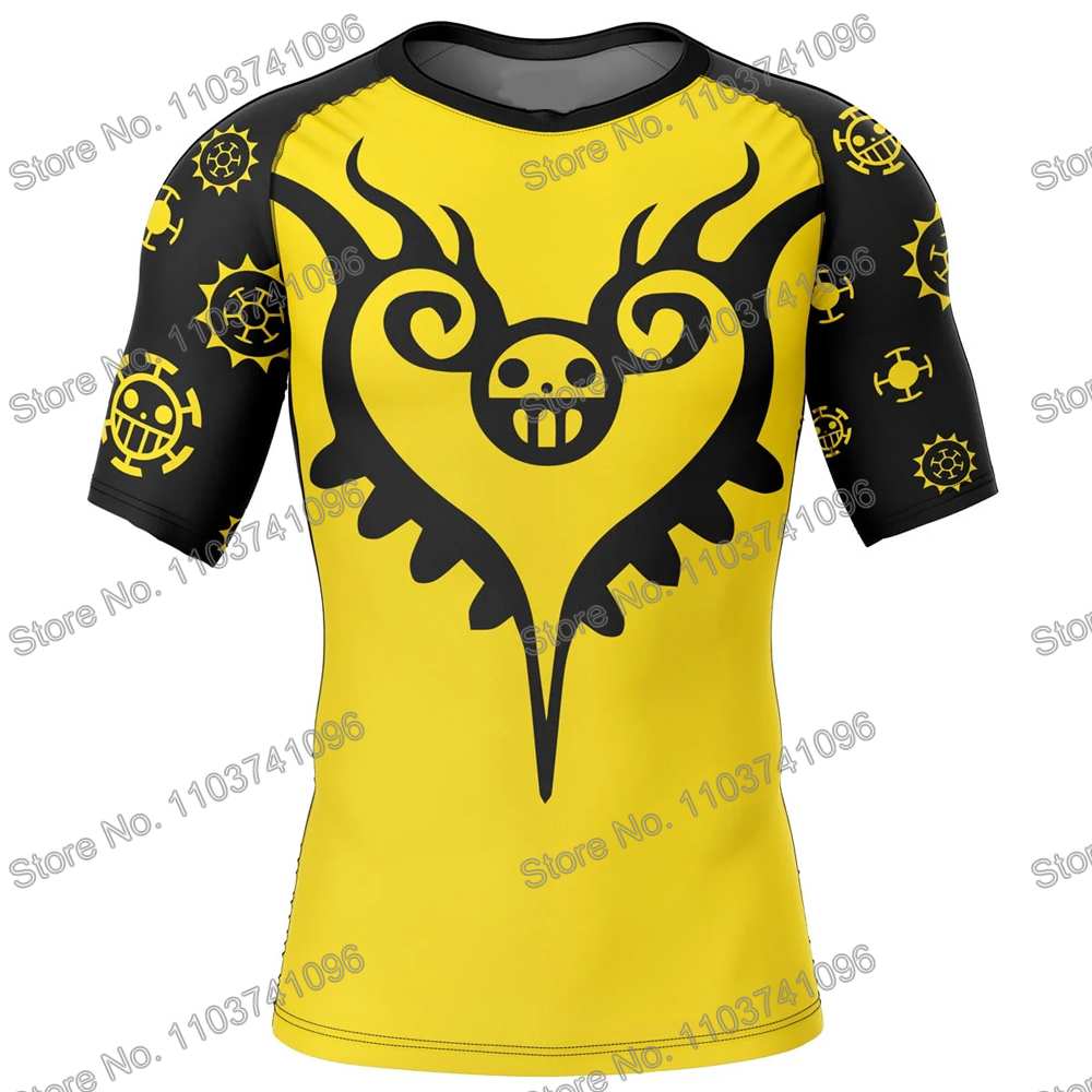 Law Surf Clothing BJJ MMA Men Rash Guard Short Sleeve Diving T-Shirt Tight Swimwear Summer Beach Floatsuit Women GYM Tops Sports