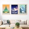 Erebor Wall Art Холст Картина Винтаж Пейзаж Абстрактные Печать и Постер Картины Путешествия Подарок Гостиная Домашний Декор